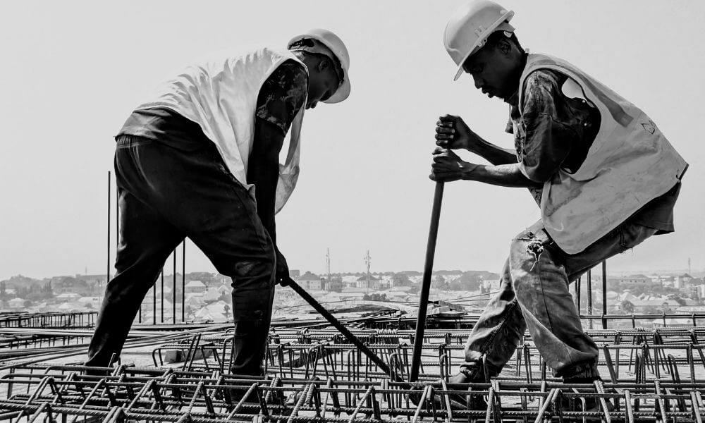 ilustrasi pemakaian besi beton