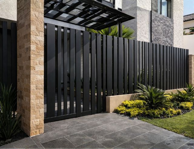 Pagar Industrial Hitam Matte