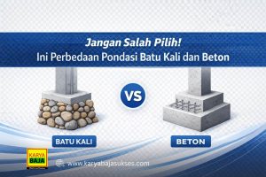 perbedaan pondasi batu kali dan beton