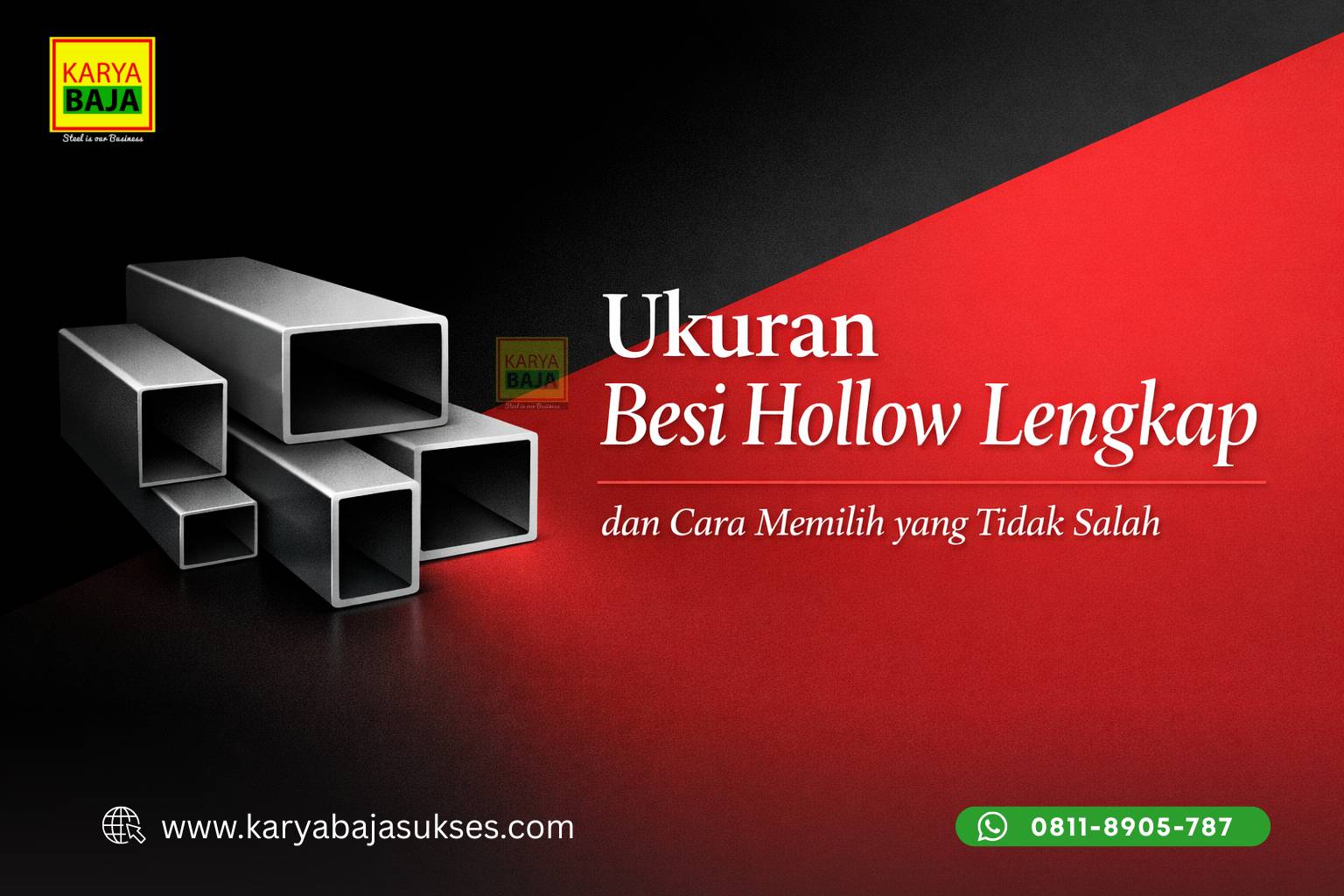 ukuran besi hollow lengkap