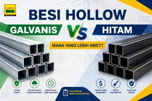 besi hollow galvanis vs hollow hitam